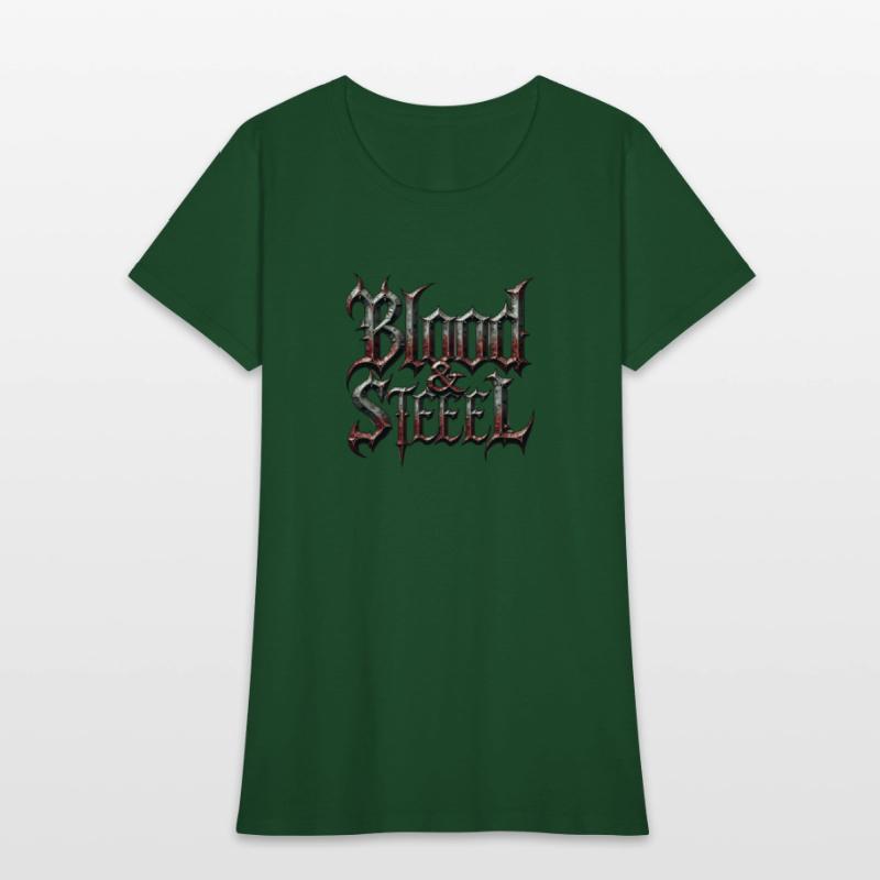 Blood & Steel - Bold Medieval Typography T-Shirt
