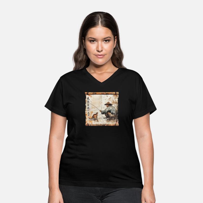 Boat Papyrus Scroll Japanese Art Fisherman Cute