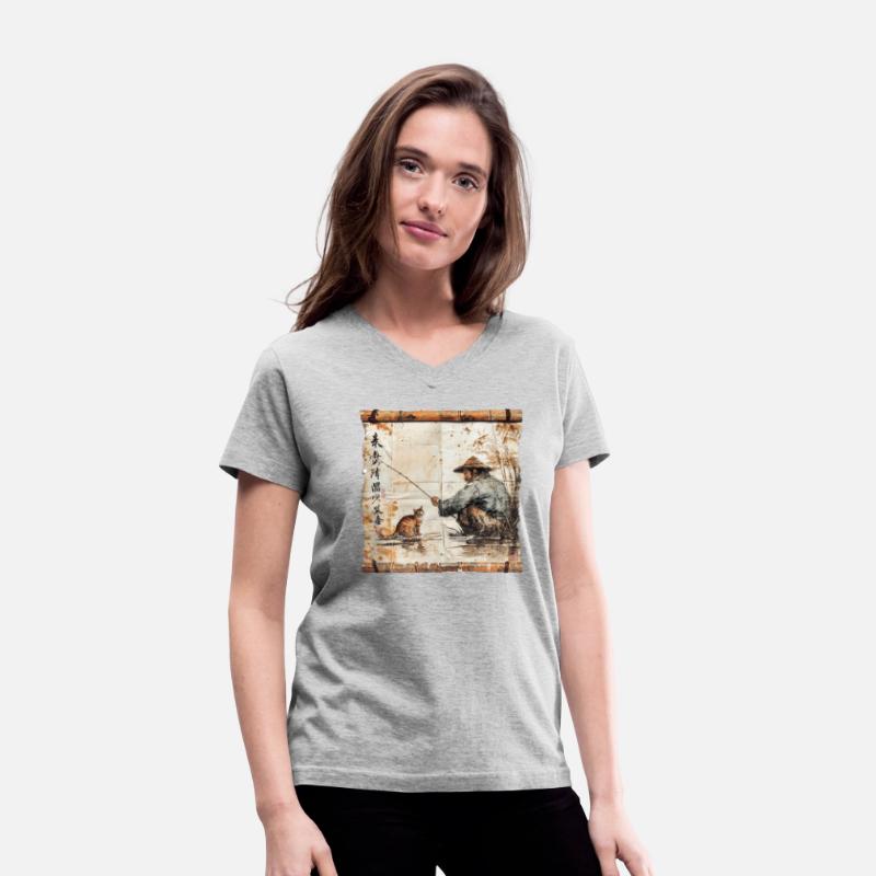 Boat Papyrus Scroll Japanese Art Fisherman Cute