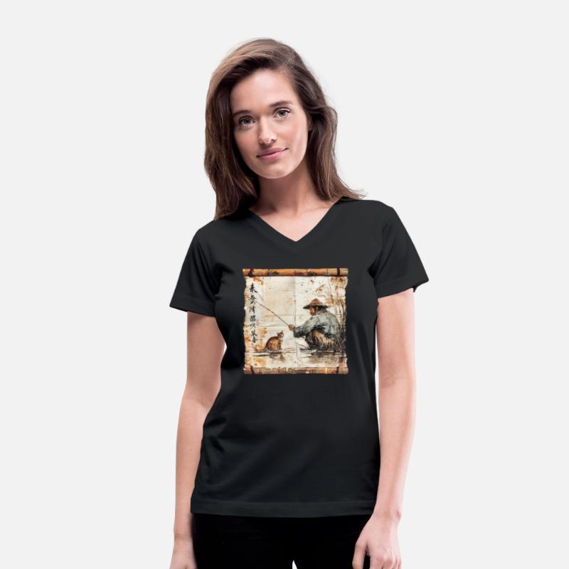 Boat Papyrus Scroll Japanese Art Fisherman Cute