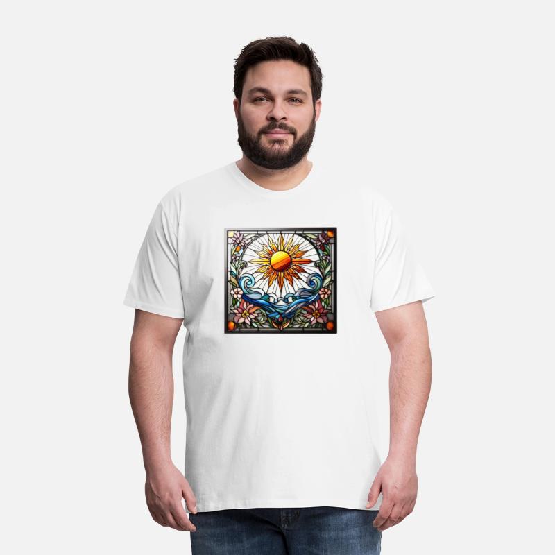 Boho Stained Glass Sun Floral