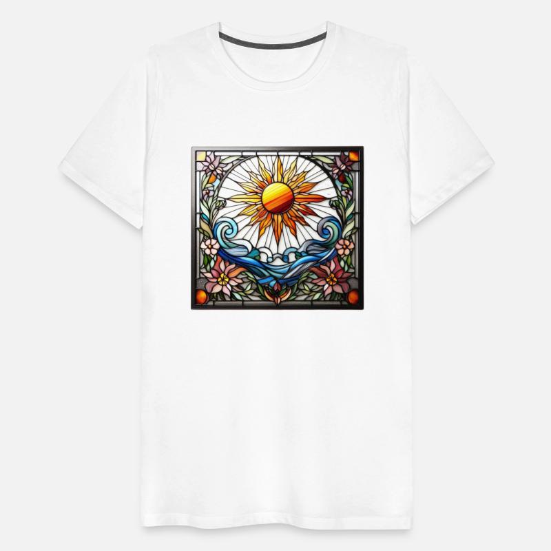 Boho Stained Glass Sun Floral