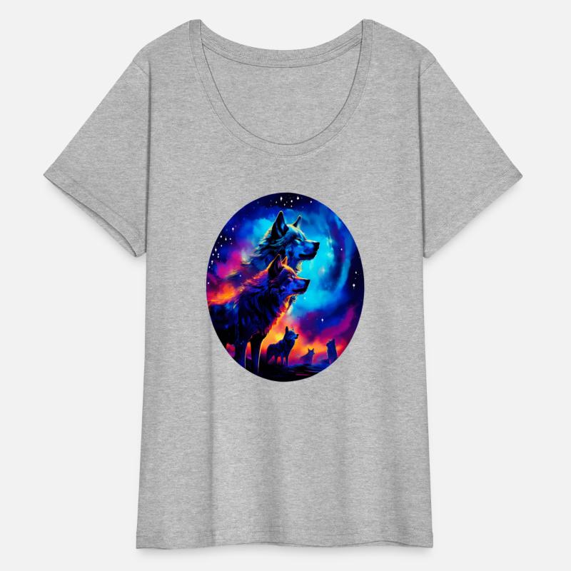 Bold Colorful Wolves