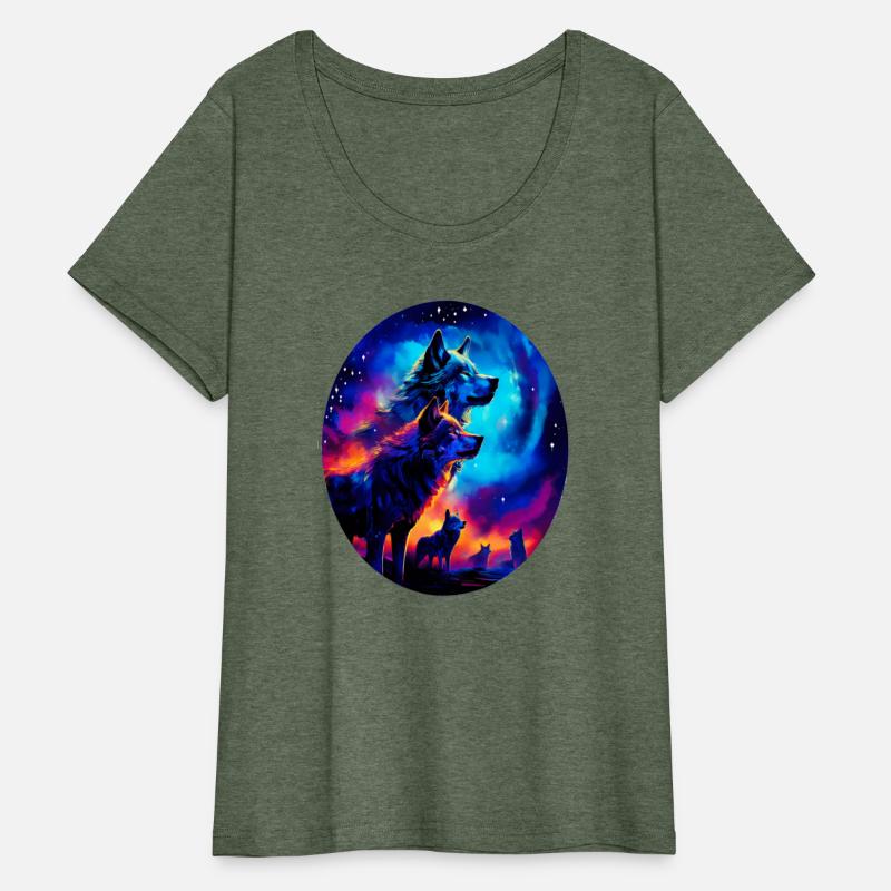 Bold Colorful Wolves