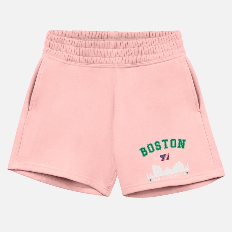 "Boston Massachusetts Skyline & USA Flag Graphic