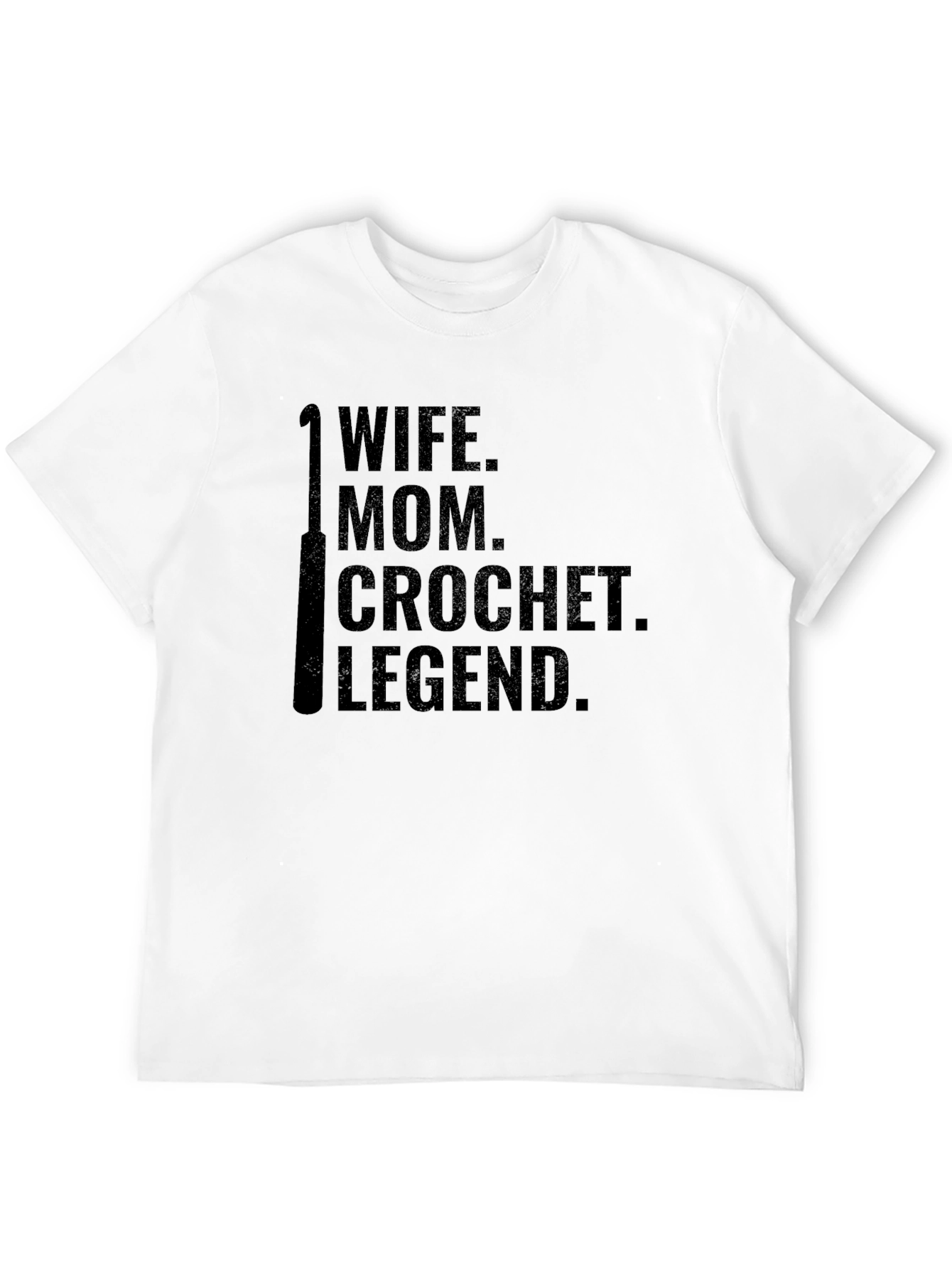 Wife Mom Crochet Legend Black T-Shirt