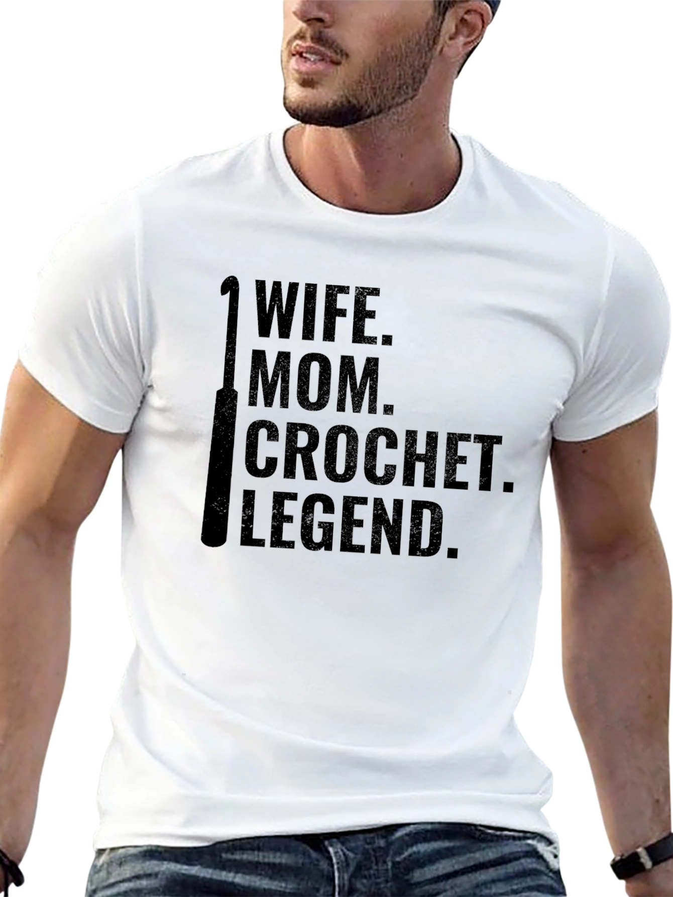 Wife Mom Crochet Legend Black T-Shirt
