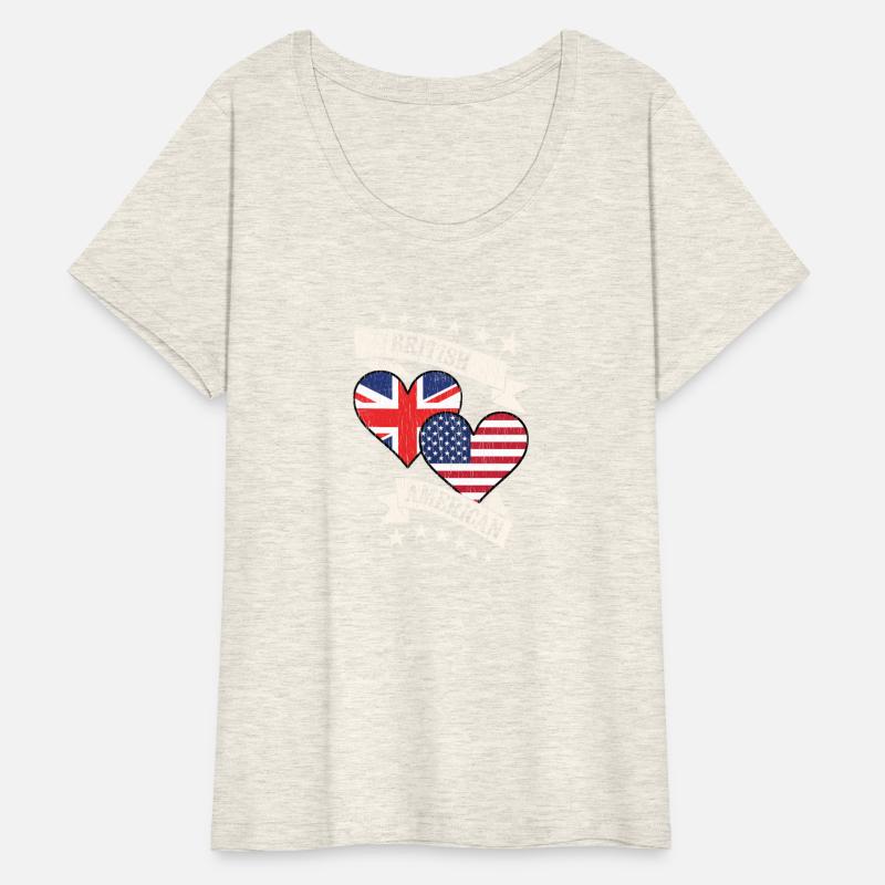 British American Heart Flags United Kingdom Americ