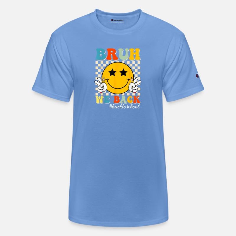 Bruh We Back Teachers Retro Back To School Boys Gi