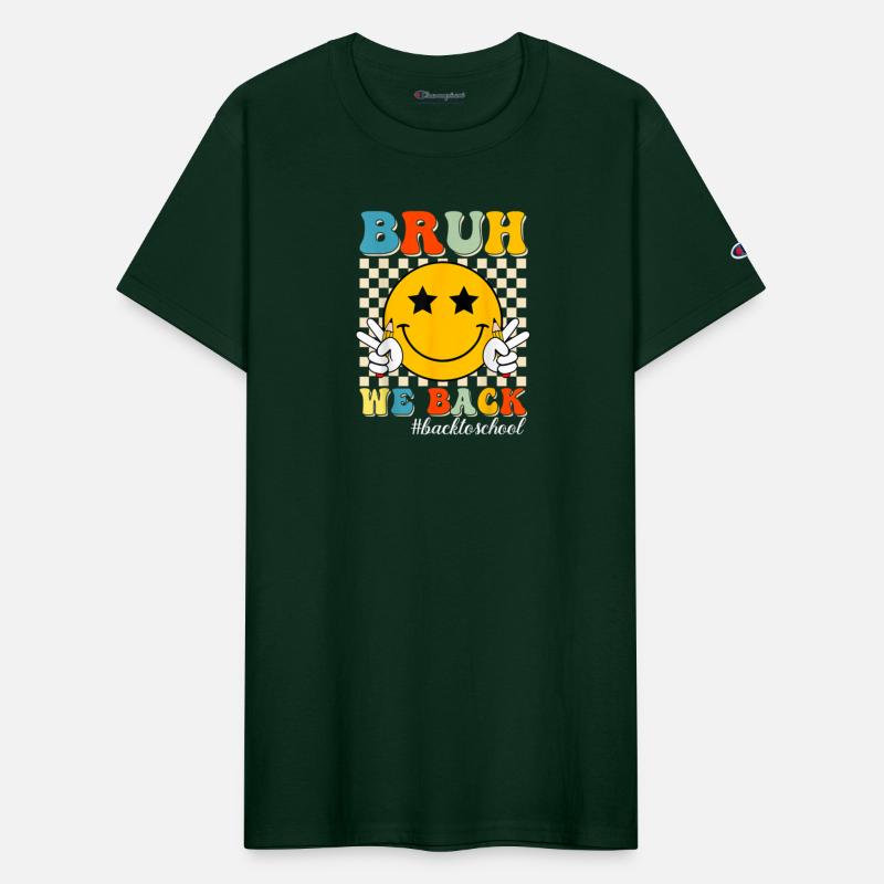 Bruh We Back Teachers Retro Back To School Boys Gi