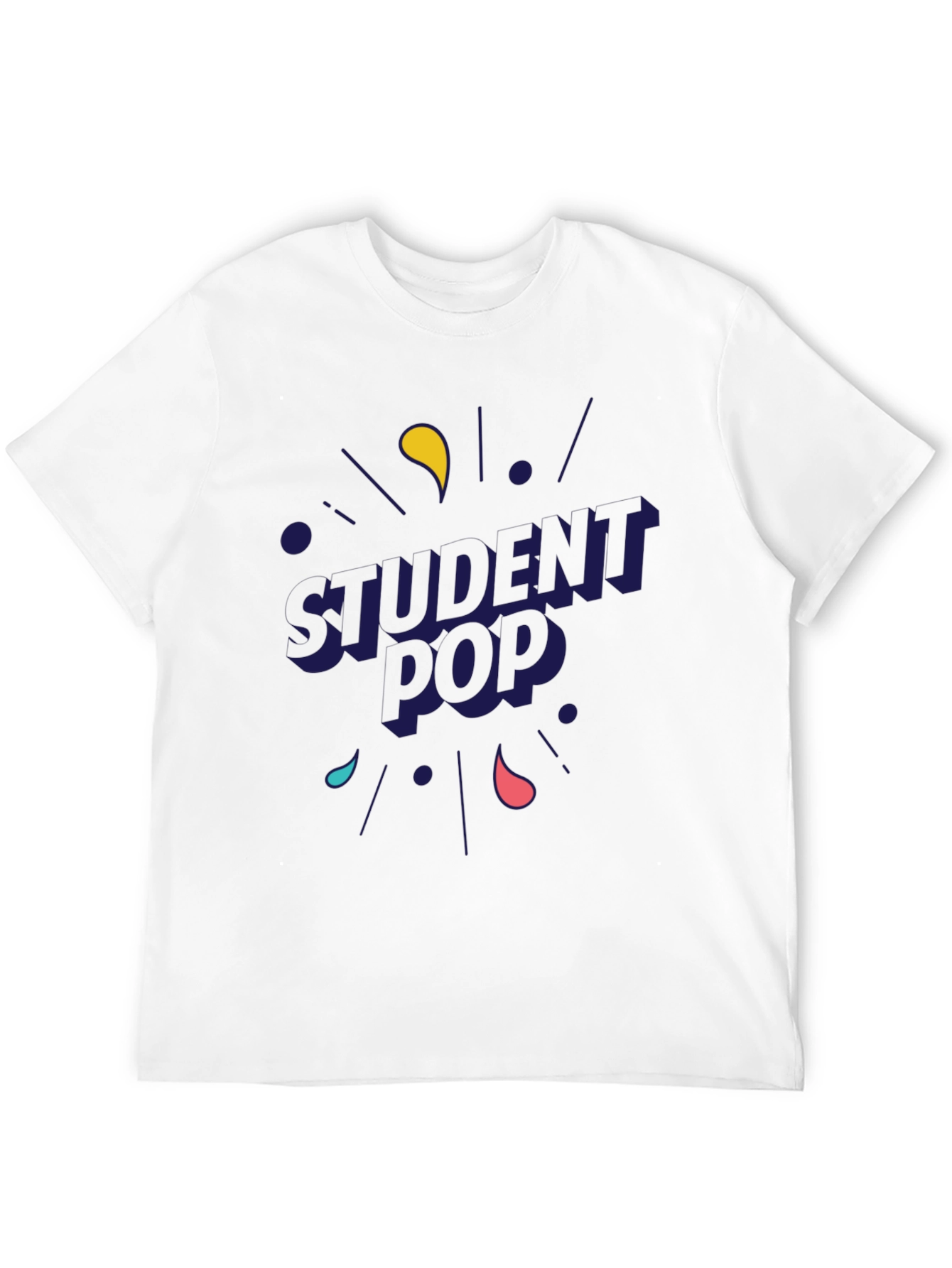 Student Pop Graphic T-Shirt - Black