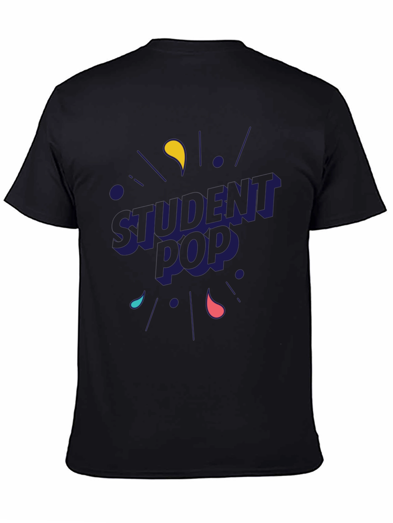 Student Pop Graphic T-Shirt - Black