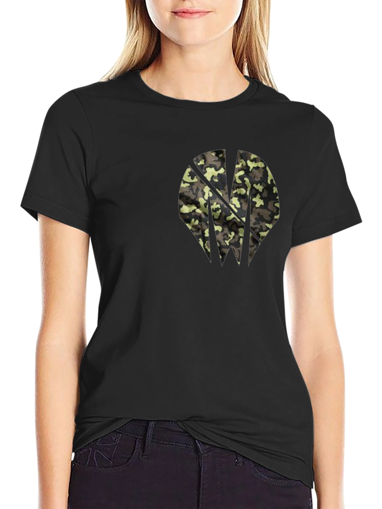 Black Camo Logo Graphic Tee