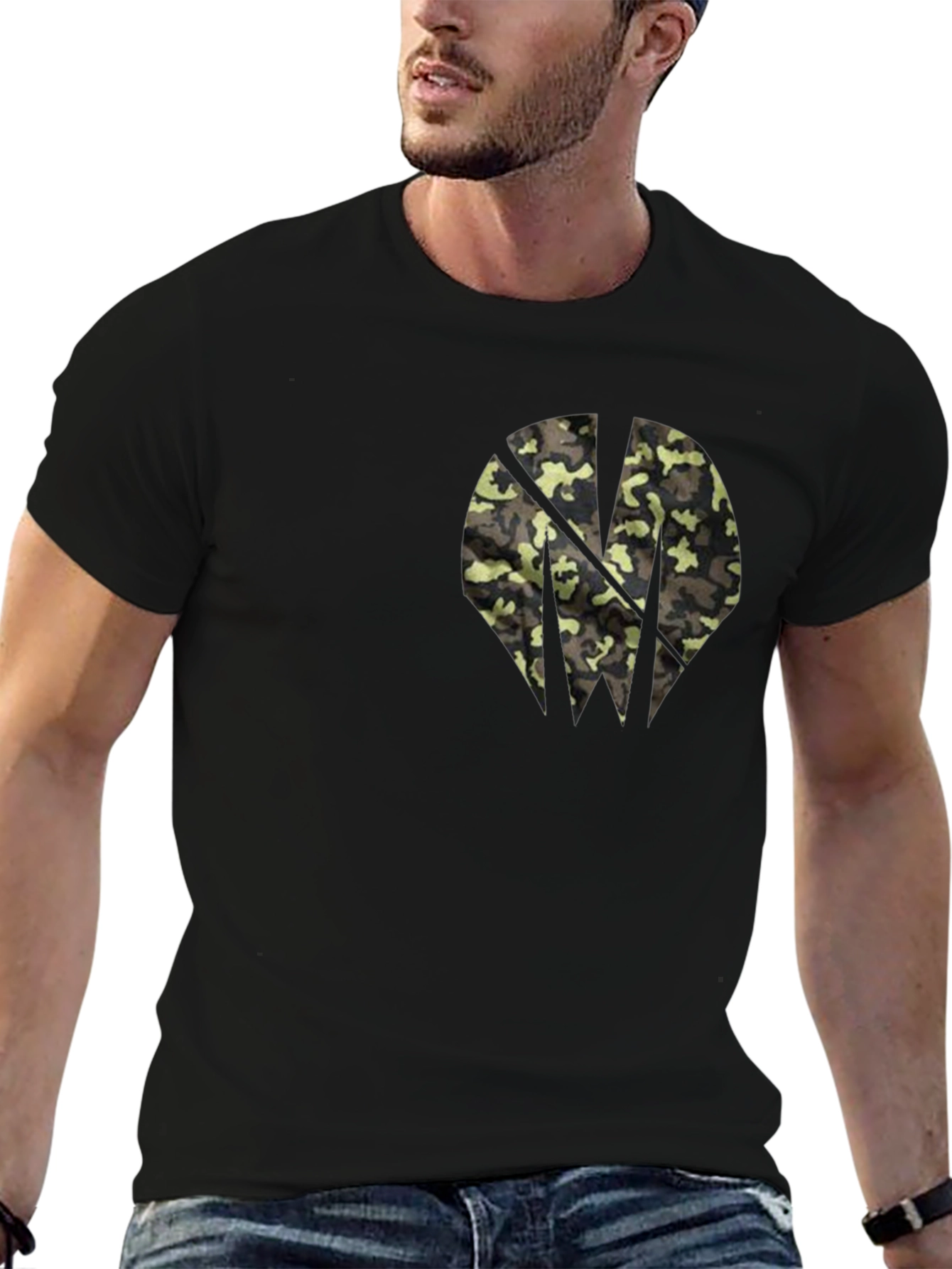 Black Camo Logo Graphic Tee