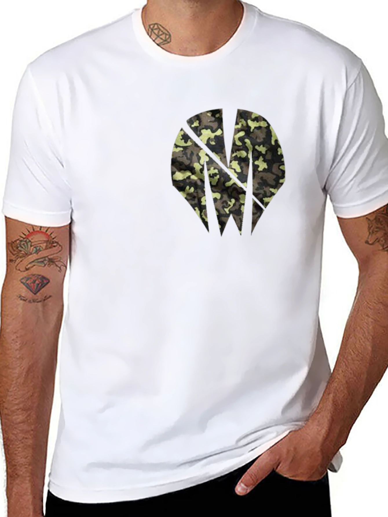 Black Camo Logo Graphic Tee