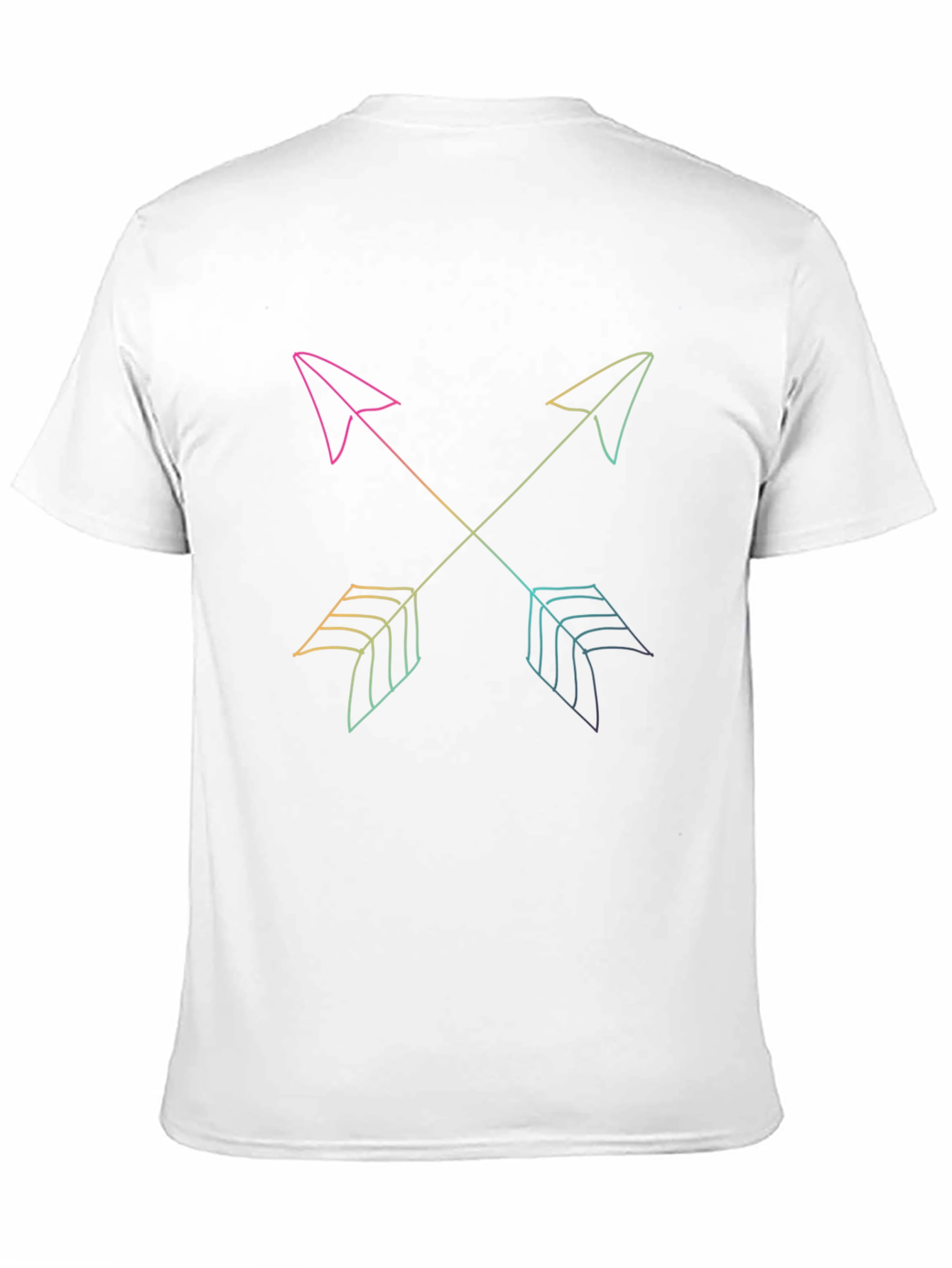 Trendy Crossed Arrows Graphic Black T-Shirt