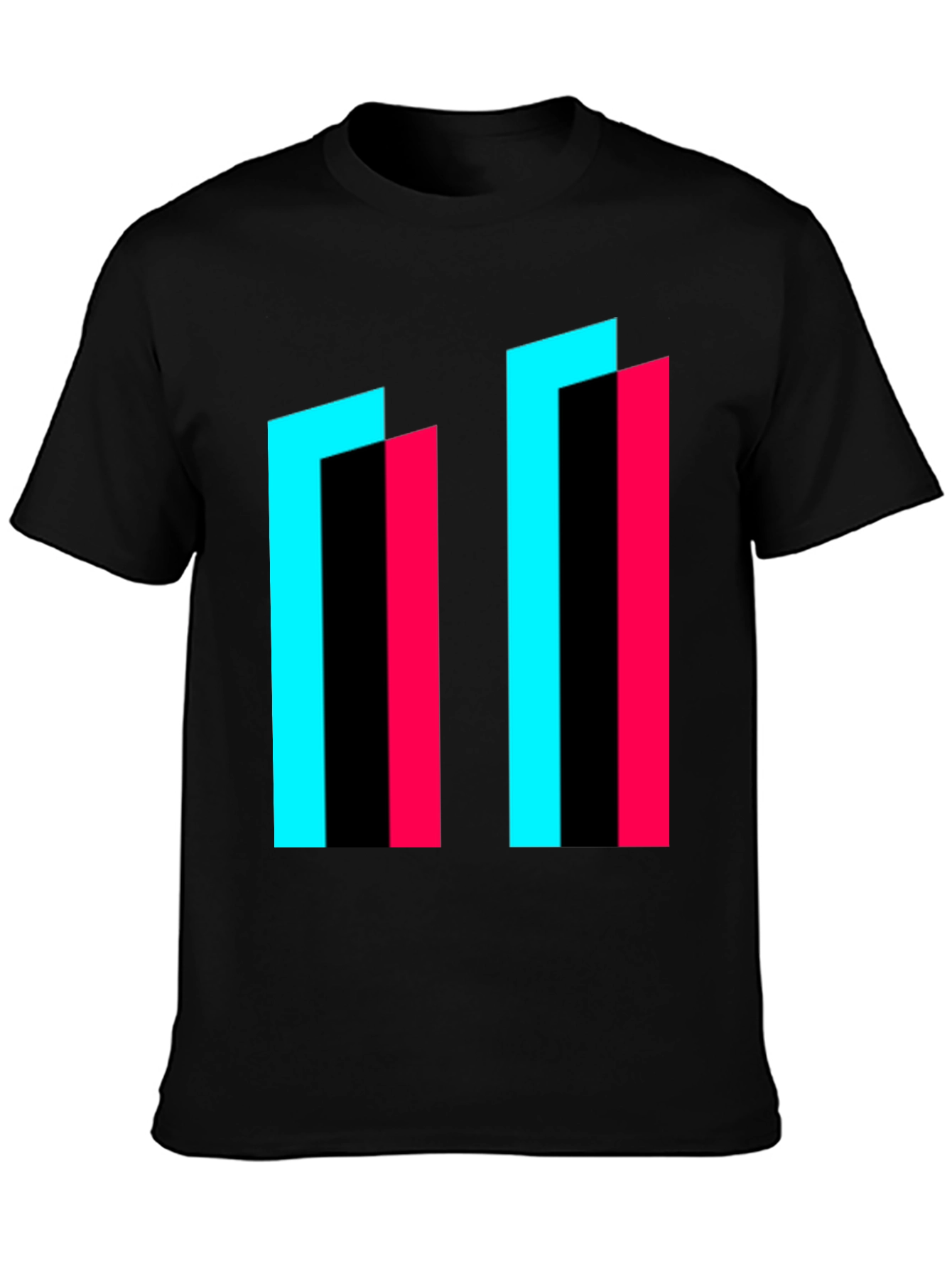 Abstract Geometric Graphic Tee - Modern Style