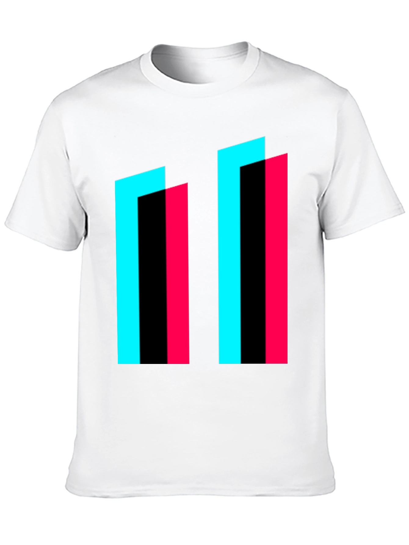 Abstract Geometric Graphic Tee - Modern Style