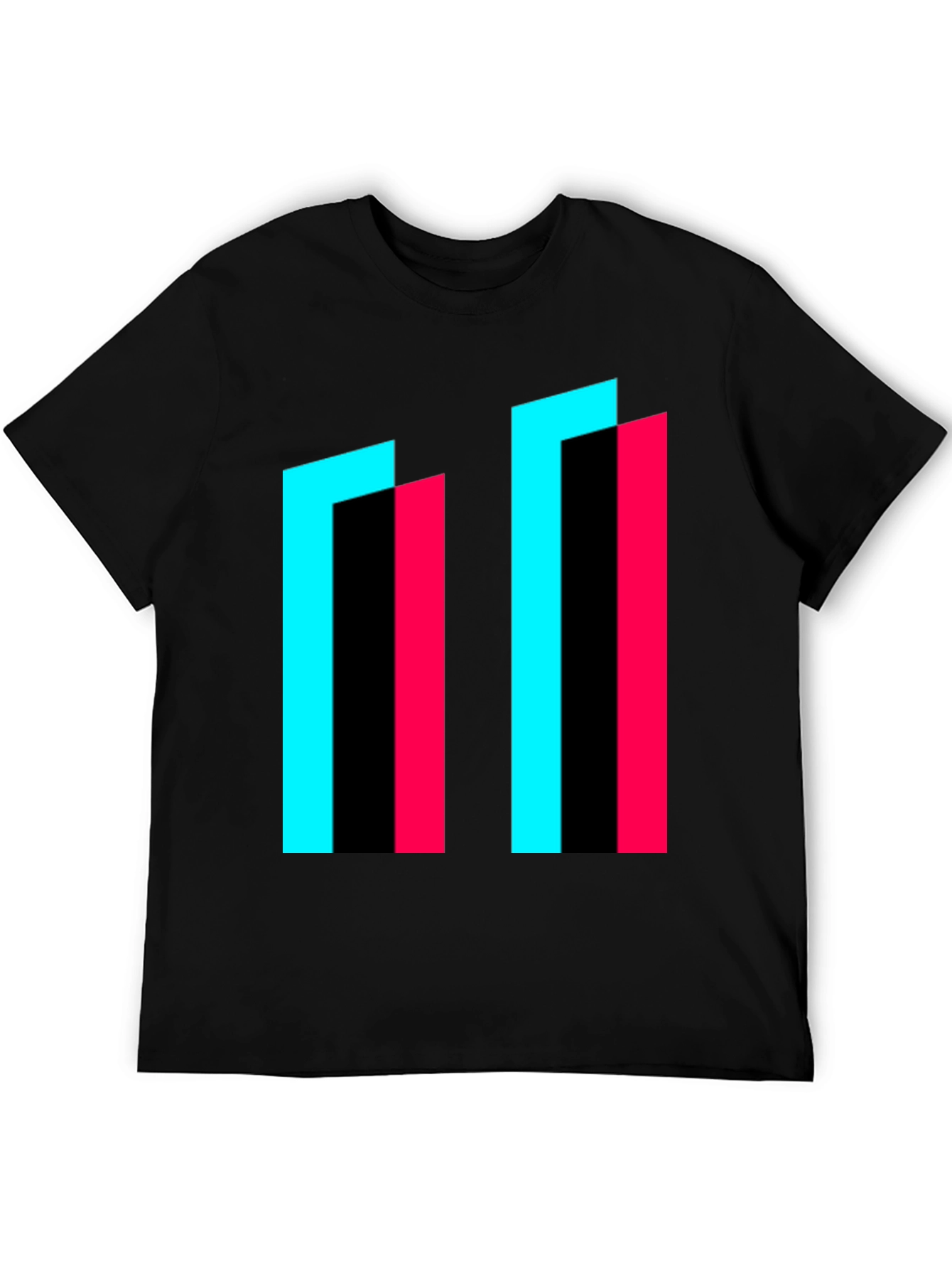 Abstract Geometric Graphic Tee - Modern Style