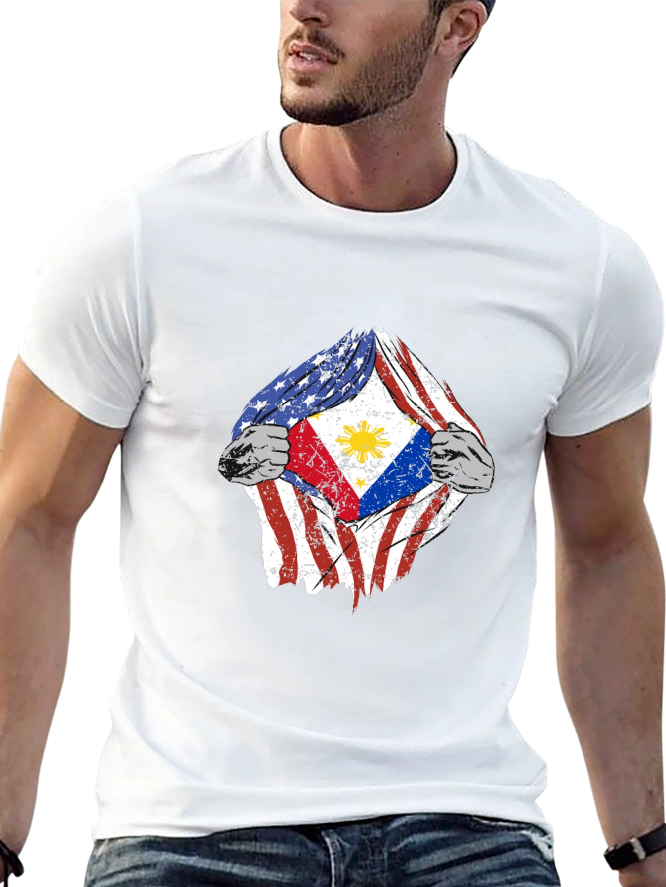 USA Philippines Flag T-Shirt