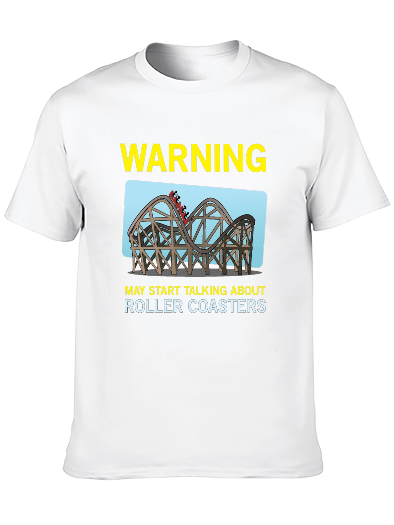 Warning Roller Coasters T-Shirt - Black