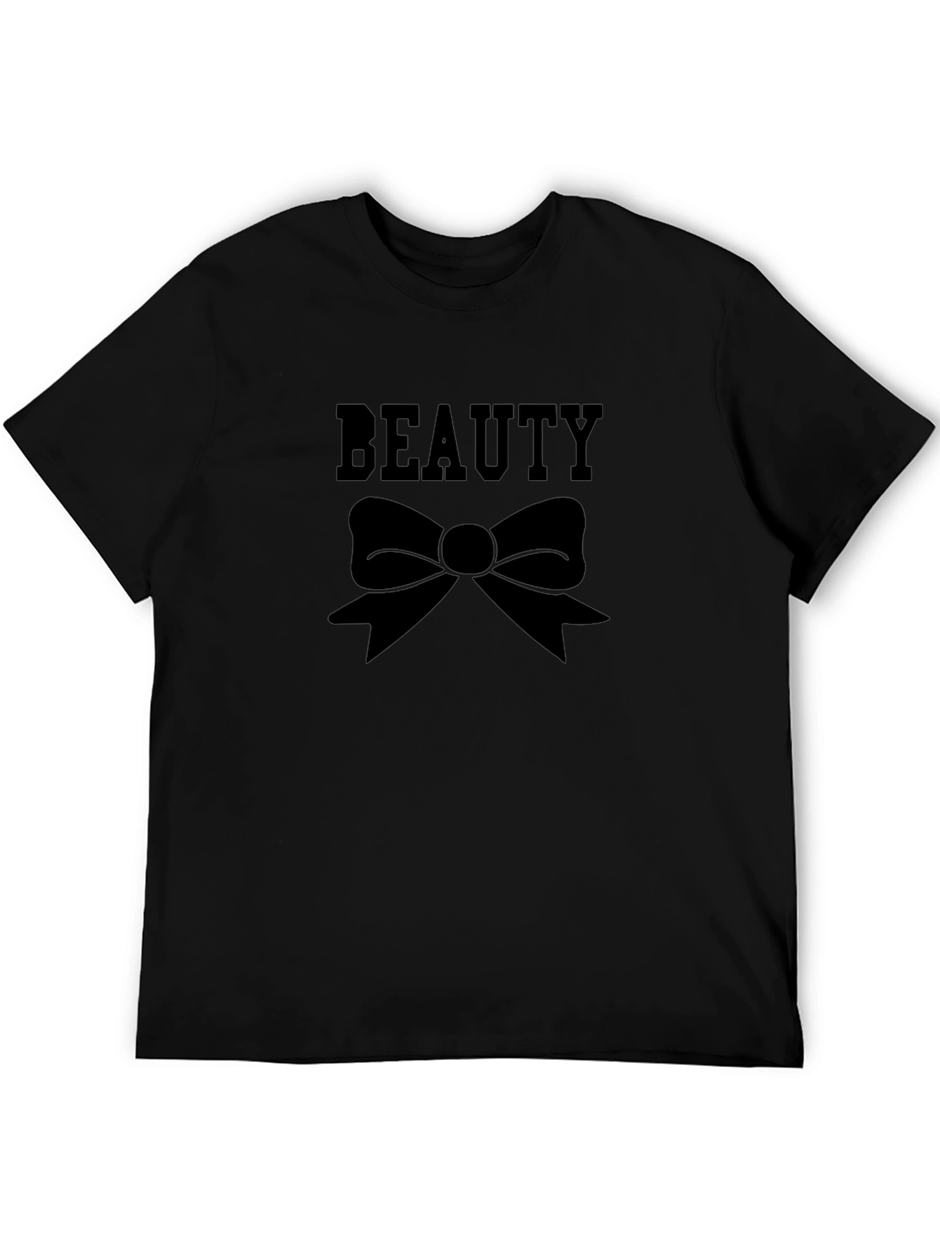 Beauty Bow Black Graphic Tee - Stylish Unisex Shirt