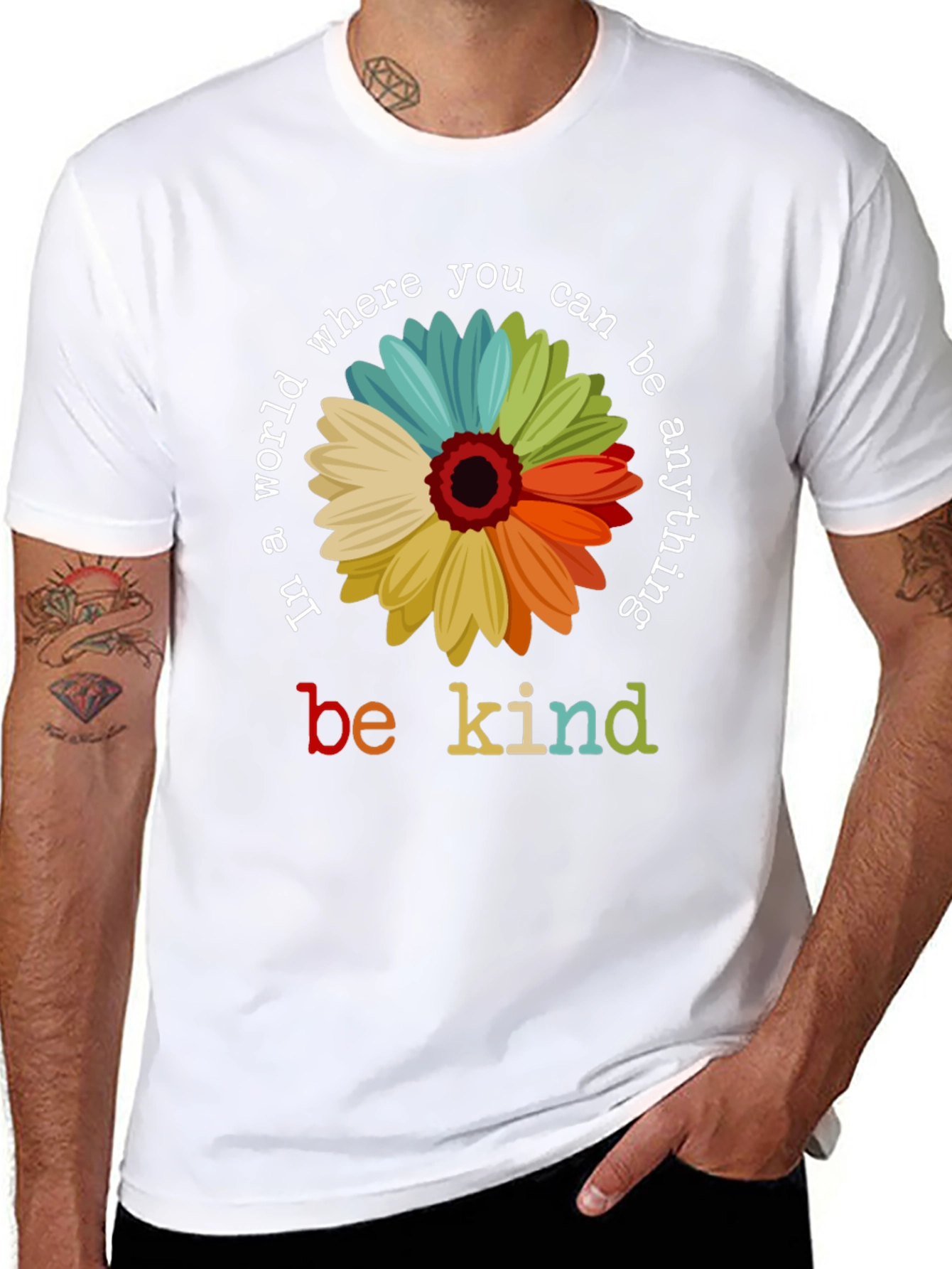 Be Kind Flower Graphic T-Shirt