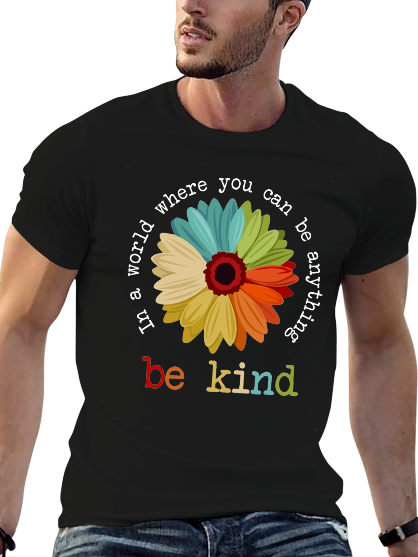 Be Kind Flower Graphic T-Shirt