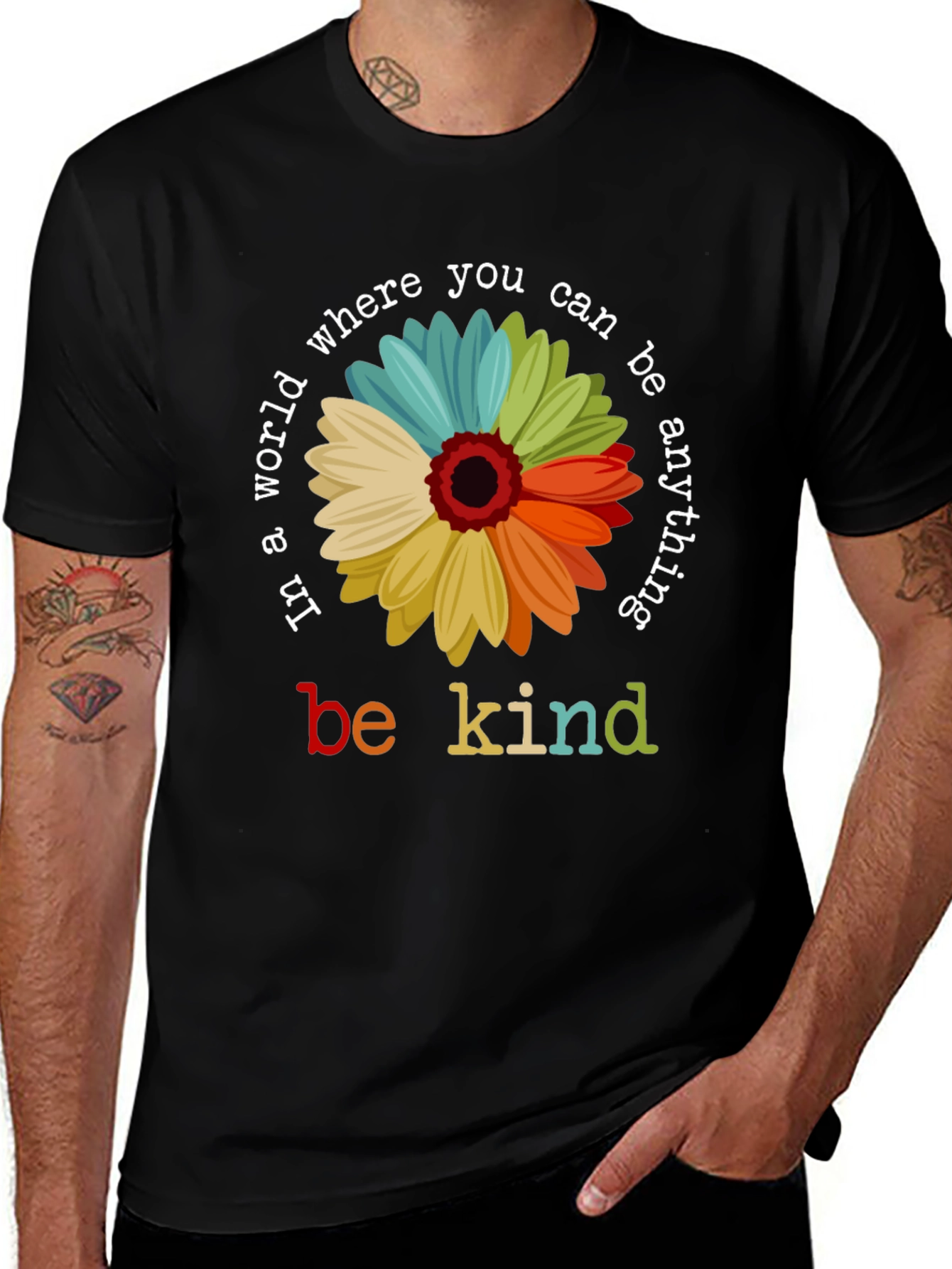 Be Kind Flower Graphic T-Shirt