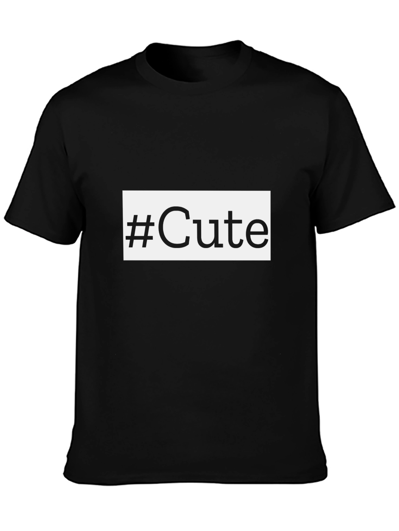 #Cute Graphic Black T-Shirt