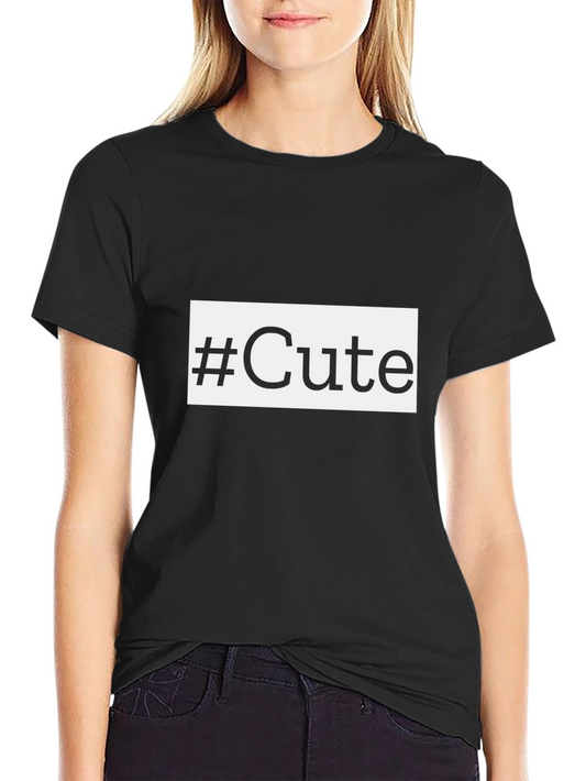 #Cute Graphic Black T-Shirt