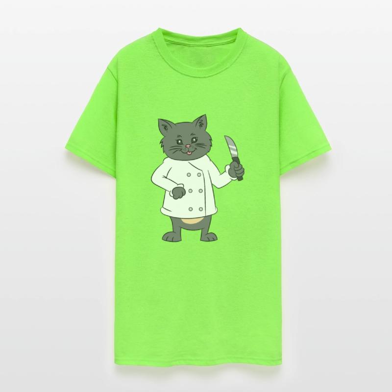 Chef Knife 4th of July US Flag Cat Gift