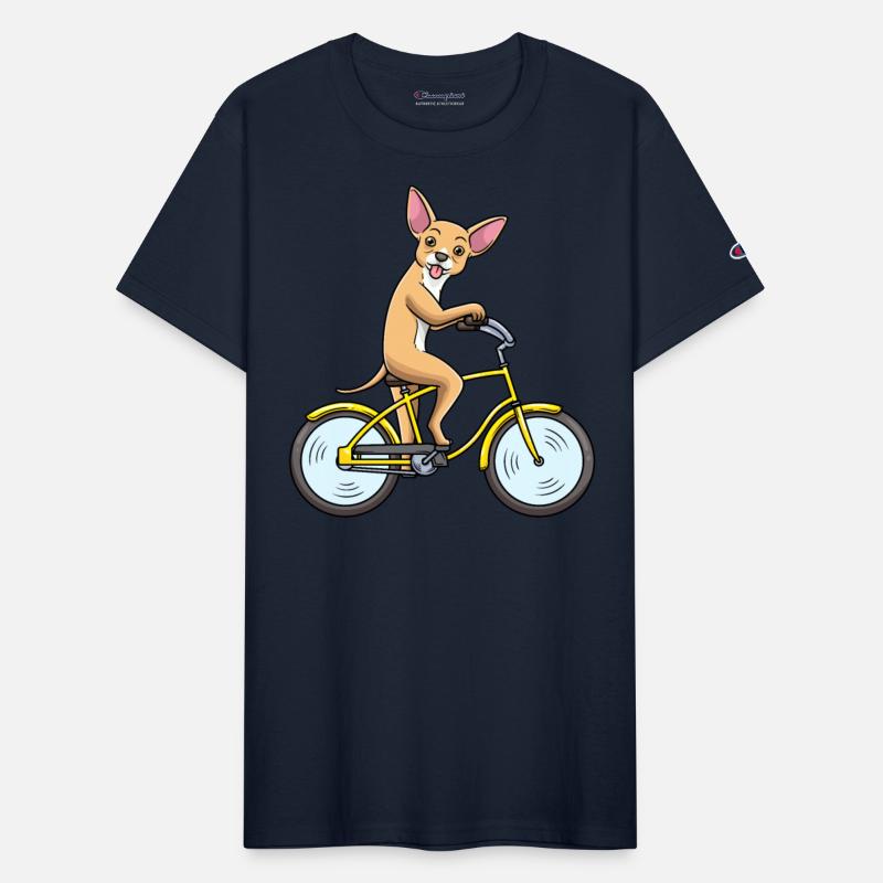 Chiweenie Dog Riding Bicycle Bike Biking Biker
