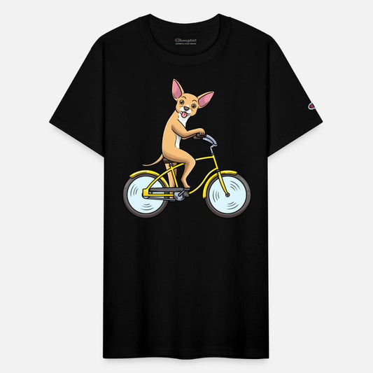 Chiweenie Dog Riding Bicycle Bike Biking Biker