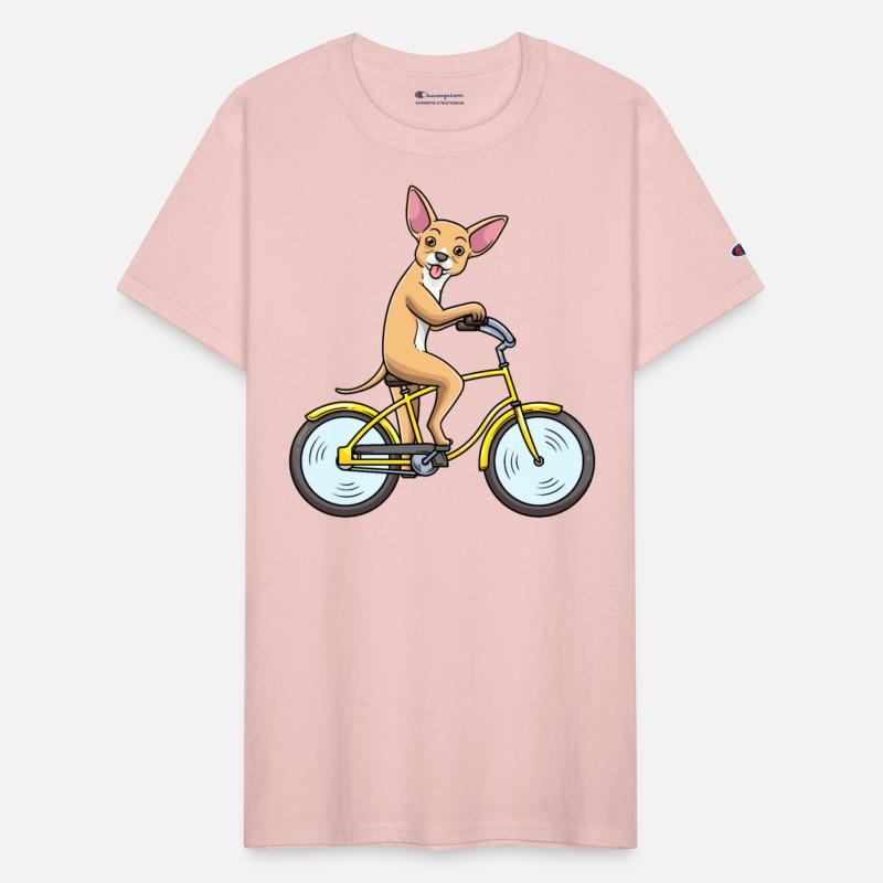 Chiweenie Dog Riding Bicycle Bike Biking Biker