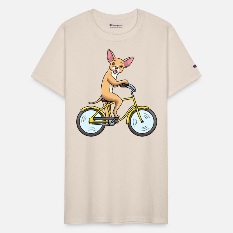 Chiweenie Dog Riding Bicycle Bike Biking Biker