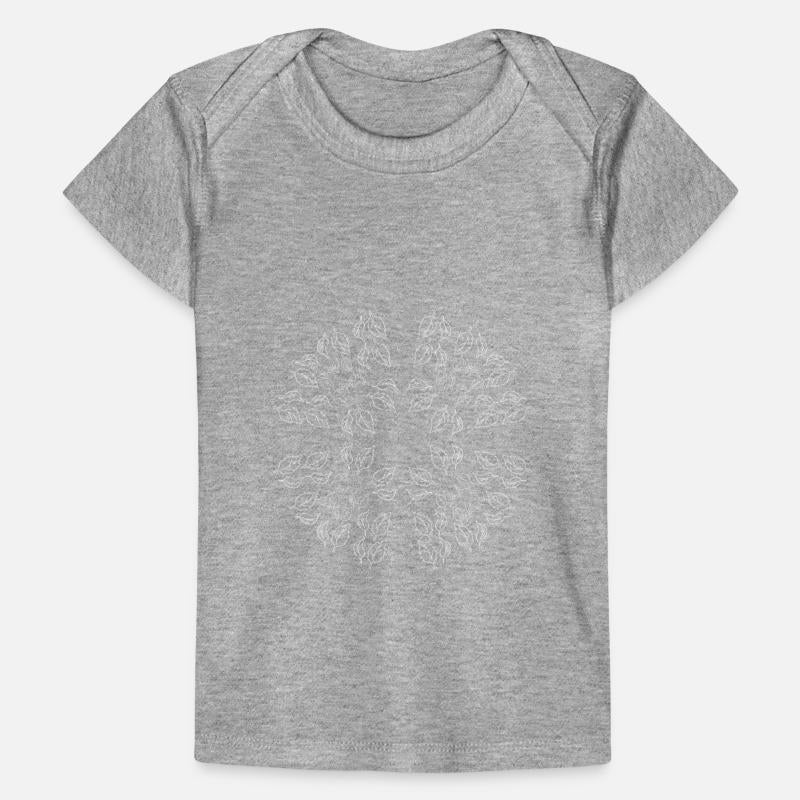 Circular pattern in form of mandala with flower