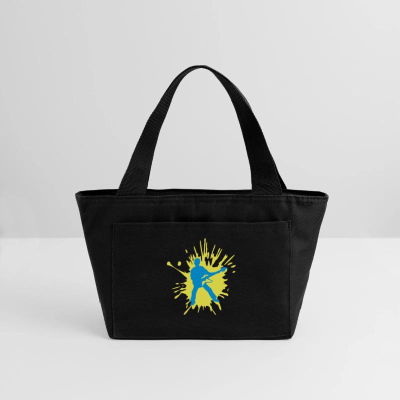 color blob party guitarist