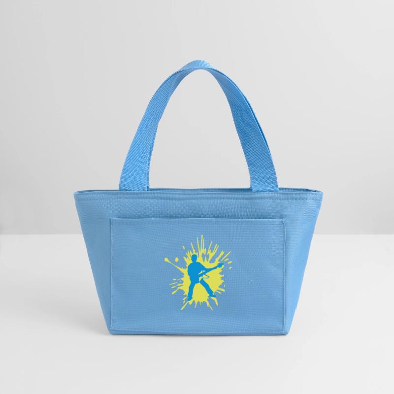 color blob party guitarist