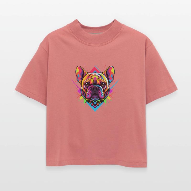 colorful bulldog pop art portrait