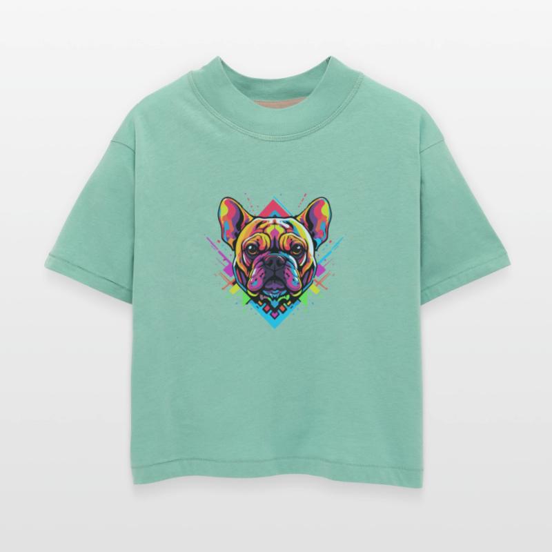 colorful bulldog pop art portrait