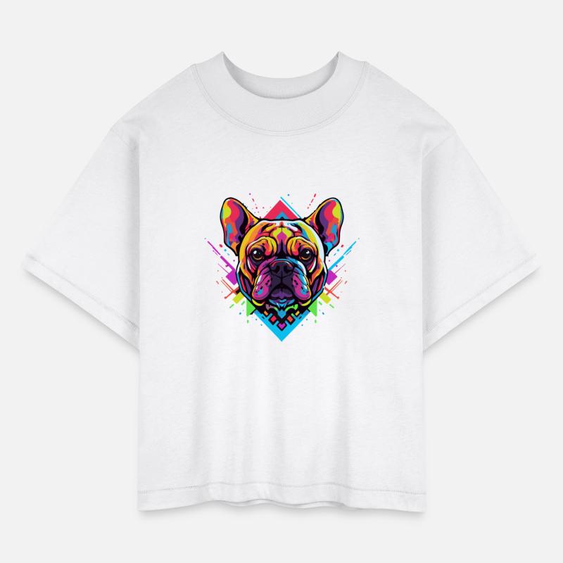 colorful bulldog pop art portrait