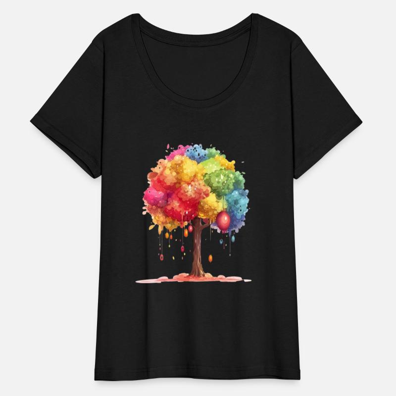 Colorful Dripping Tree Fantasy