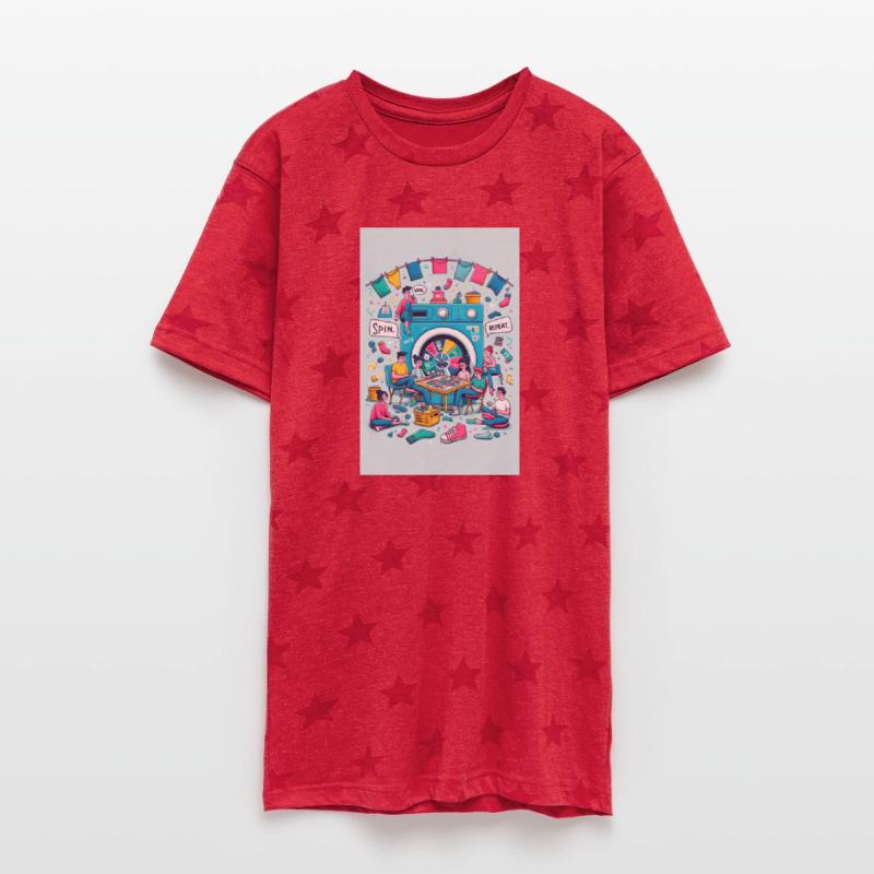 Colorful Laundromat Game Night Illustration