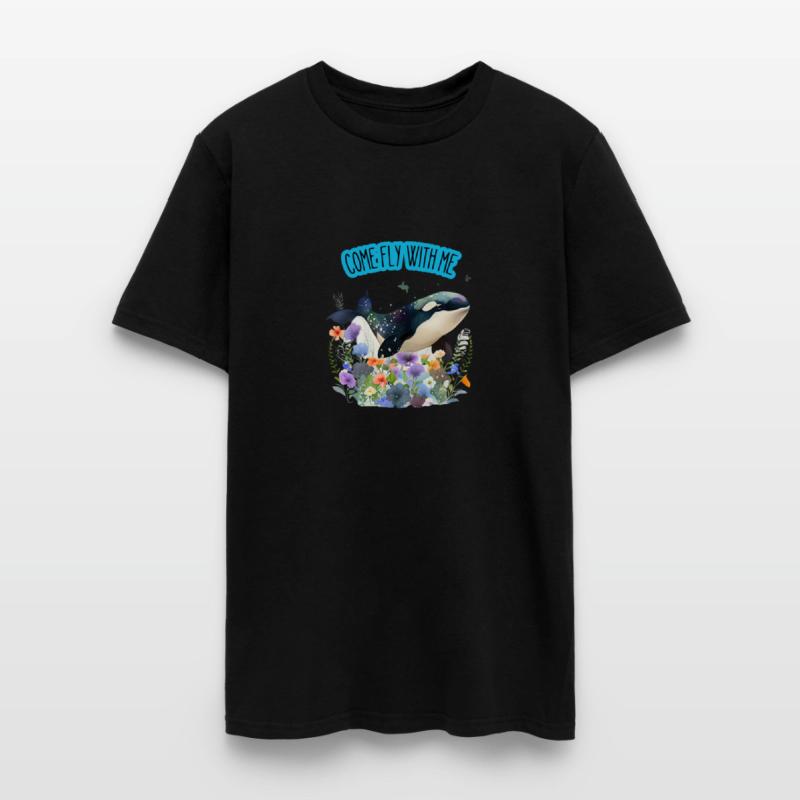 Come Fly With Me Watercolour Orca Design