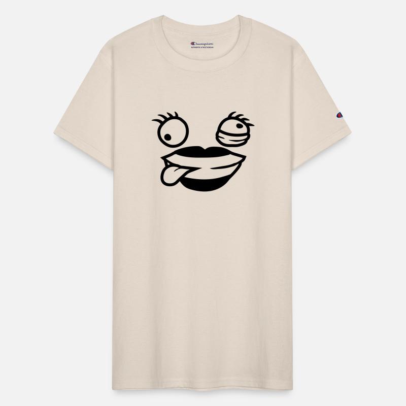 Comic face crazy woman