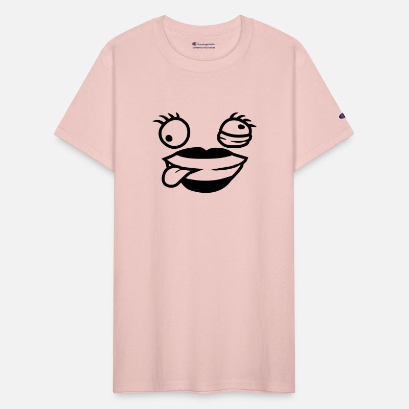 Comic face crazy woman