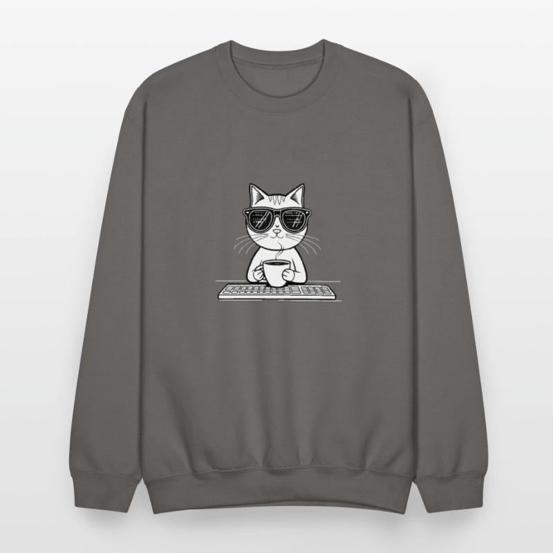 cool cat with coding glasses reflections show