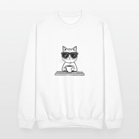 cool cat with coding glasses reflections show