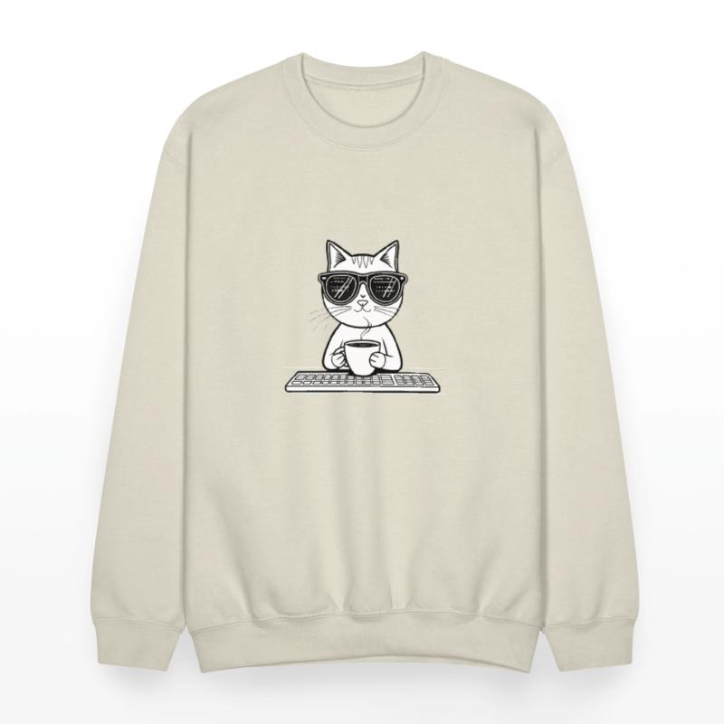 cool cat with coding glasses reflections show